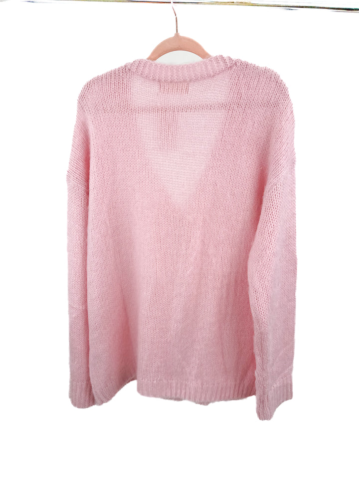 Solai the label pink cardigan (XS)