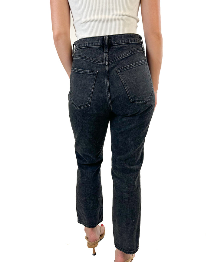 Abercrombie Black Curve Love Ultra High Rise Ankle Straight Jean (28/6R)
