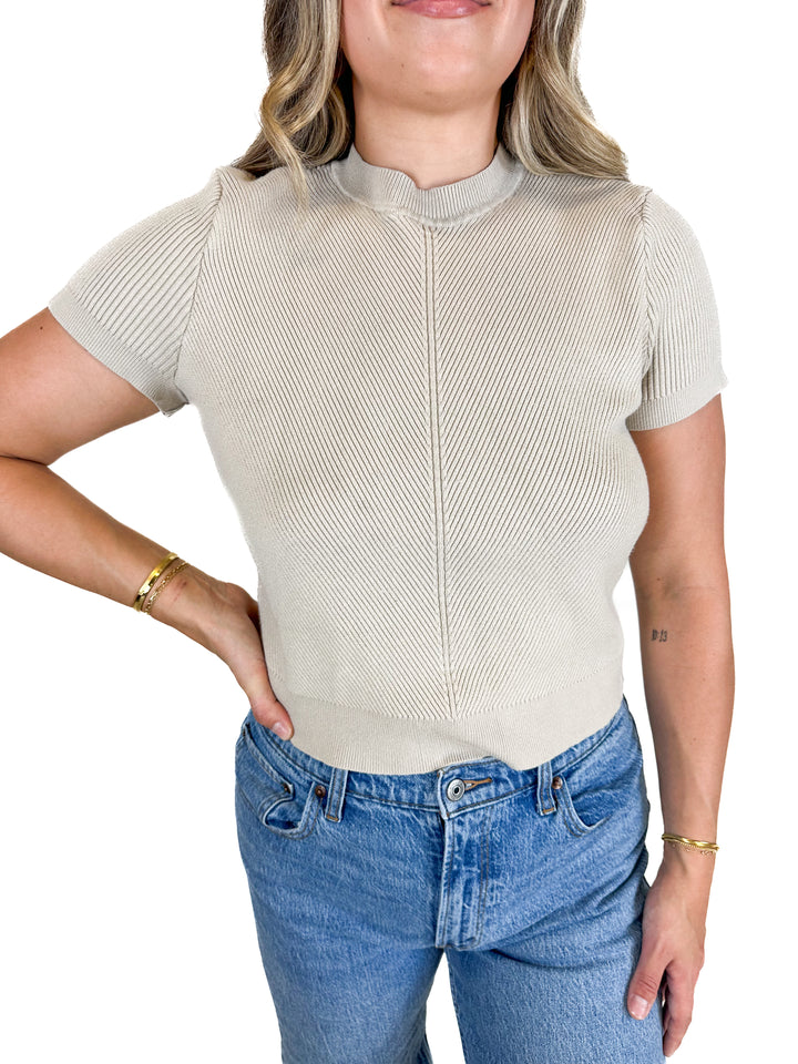 Abercrombie Knit Short Sleeve Sweater (XL)