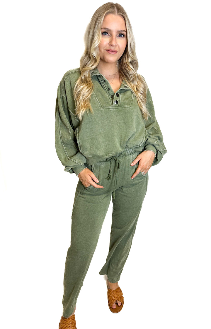 Free People Movement Green Sweatsuit Set (XS)