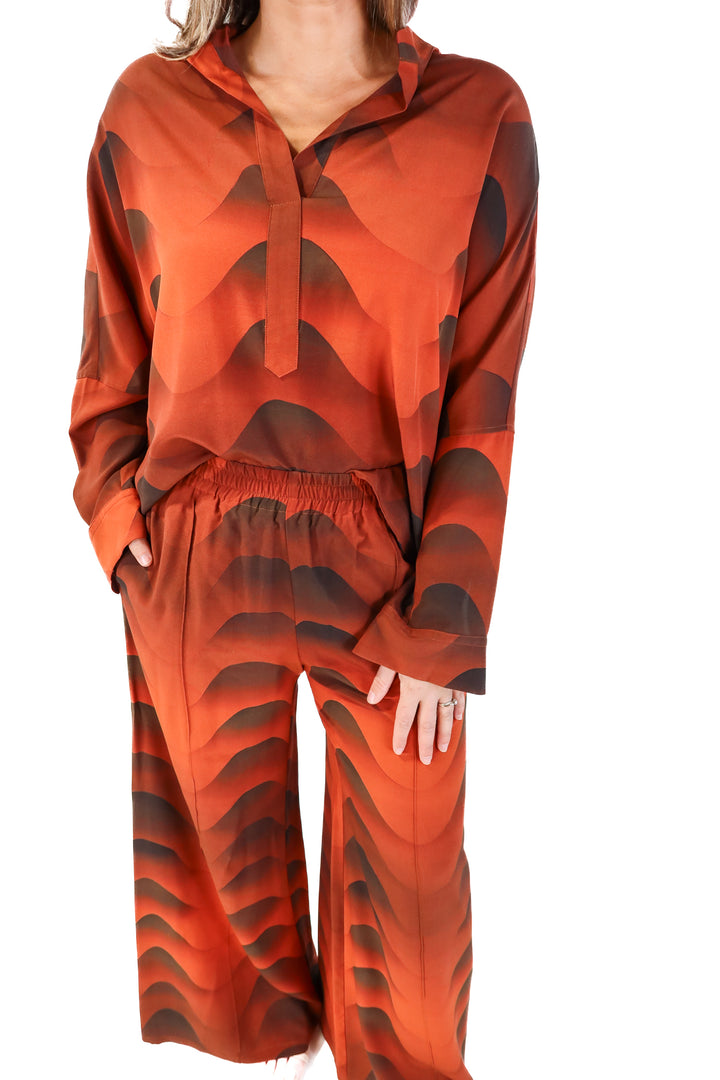ODEEH orange printed set (36 size 4-6; retails for $1,295)