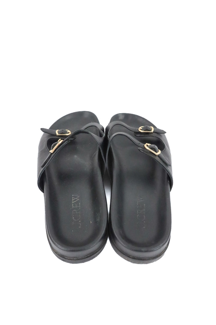 j.crew black 2 strap sandals (10)