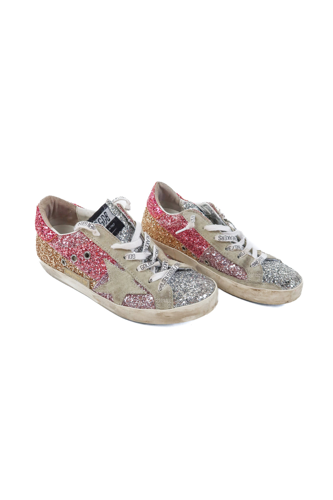 golden goose multi color sequin sneakers (36/ US6; retail $710)
