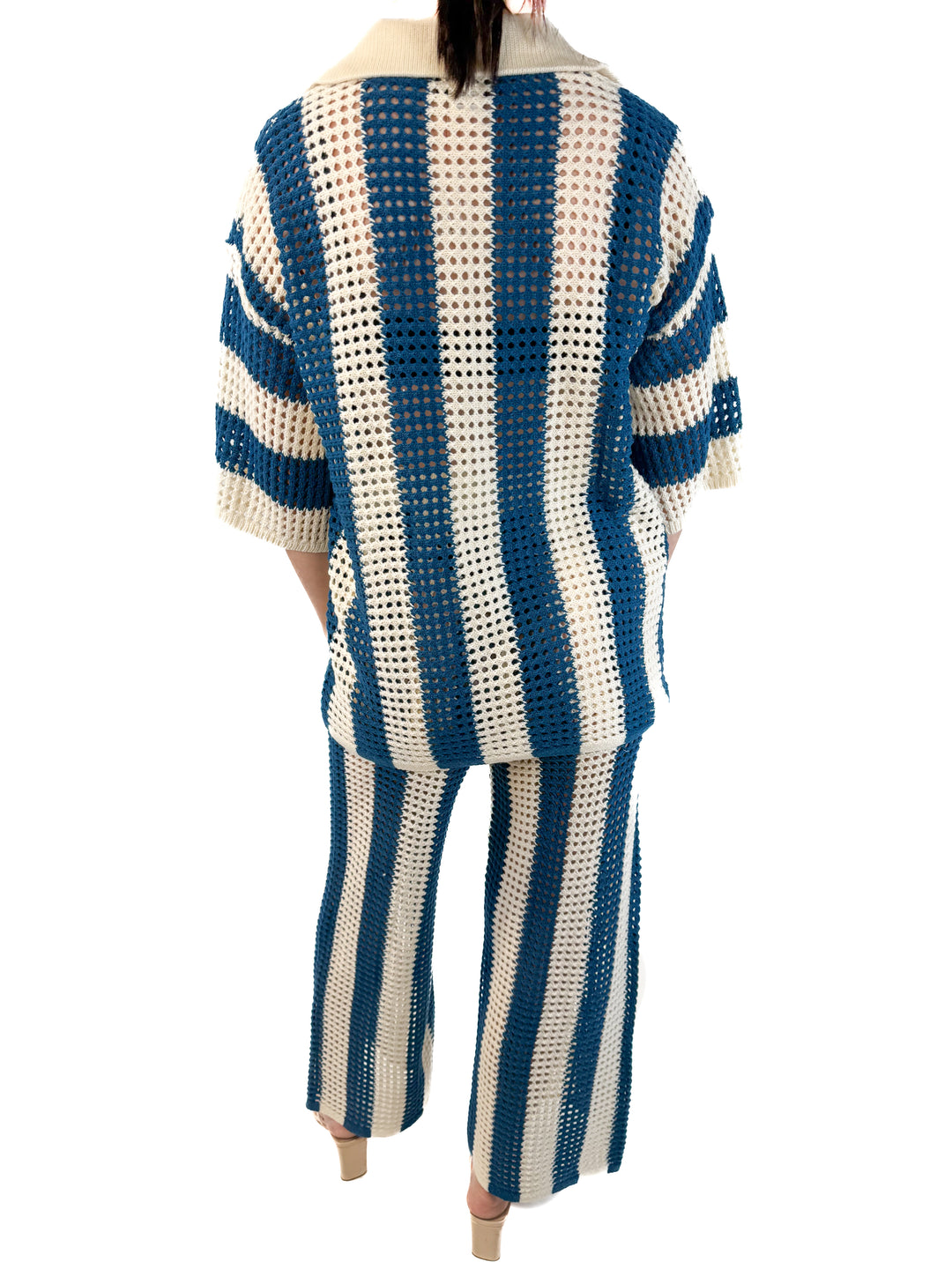 Vici blue/white striped knit set NWT (retails for $118)