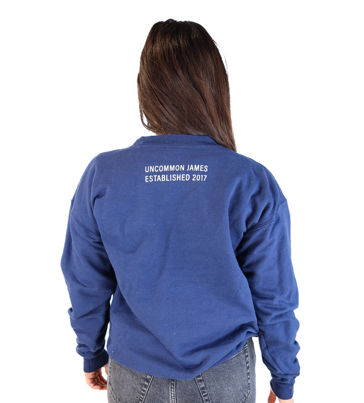 Uncommon james unbothered navy Crewneck (m; retail $58)