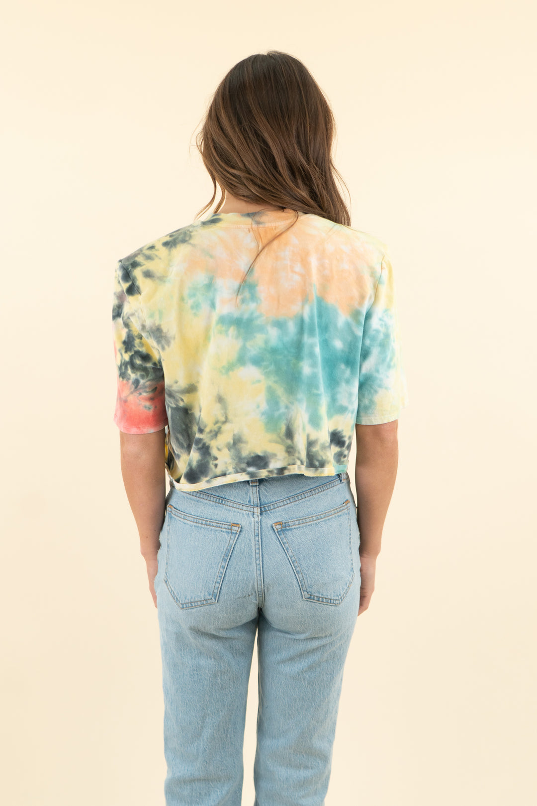 AUCTION afrm colorful tie dye cropped tee (m)