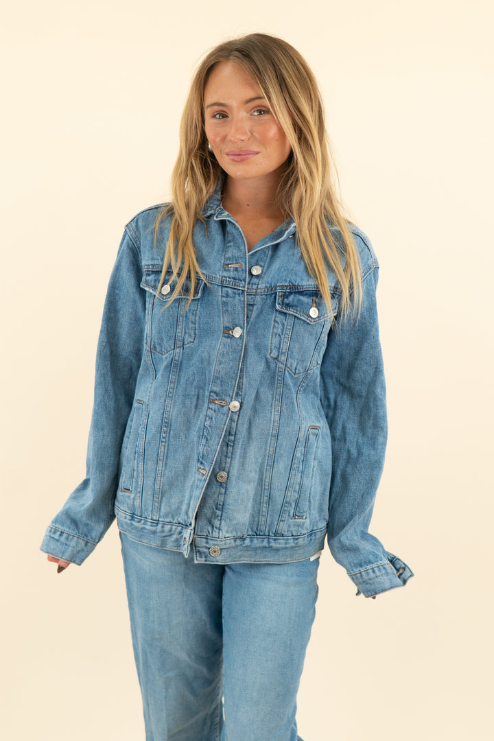 AUCTION topshop upcycled medium wash denim jacket with alabama tee on back (6)