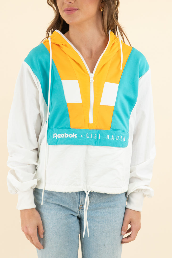 reebok x gigi hadid color break windbreaker (s; retail $99)