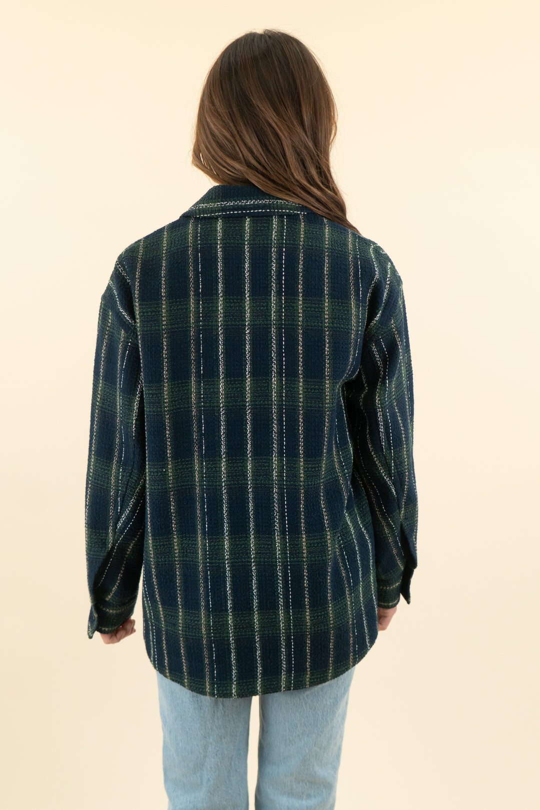 babaton button up tweed shirt jacket (s; retail $138)