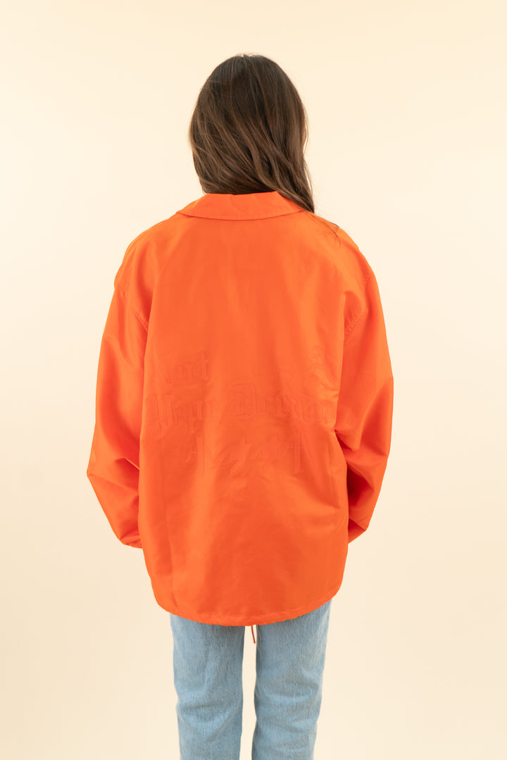 not a pipe dream orange button up jacket nwt (s; retail $60)