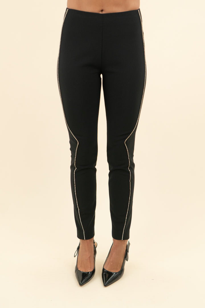 area black crystal lined pants (0; retail $695)