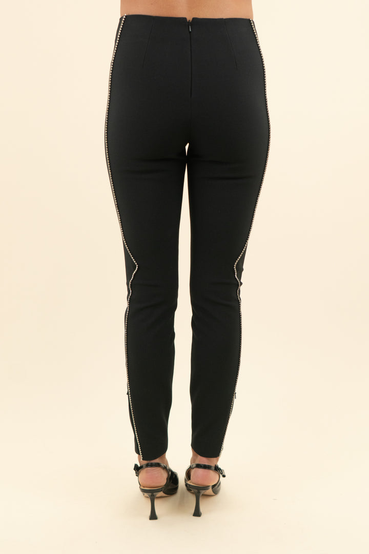 area black crystal lined pants (0; retail $695)