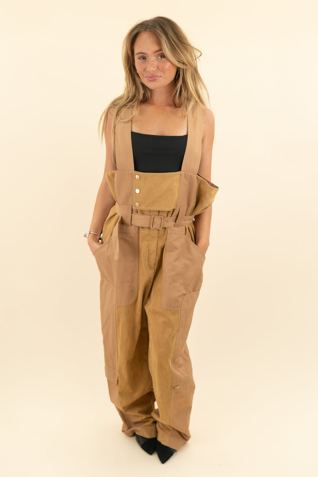 stella mccartney tan jumpsuit (IT40 / US 4; retail $1,730)