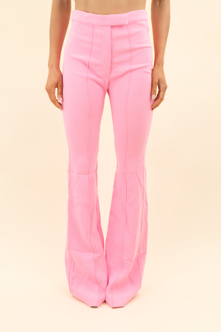 alex perry neon pink flare dress pants (8; retail $3000)*