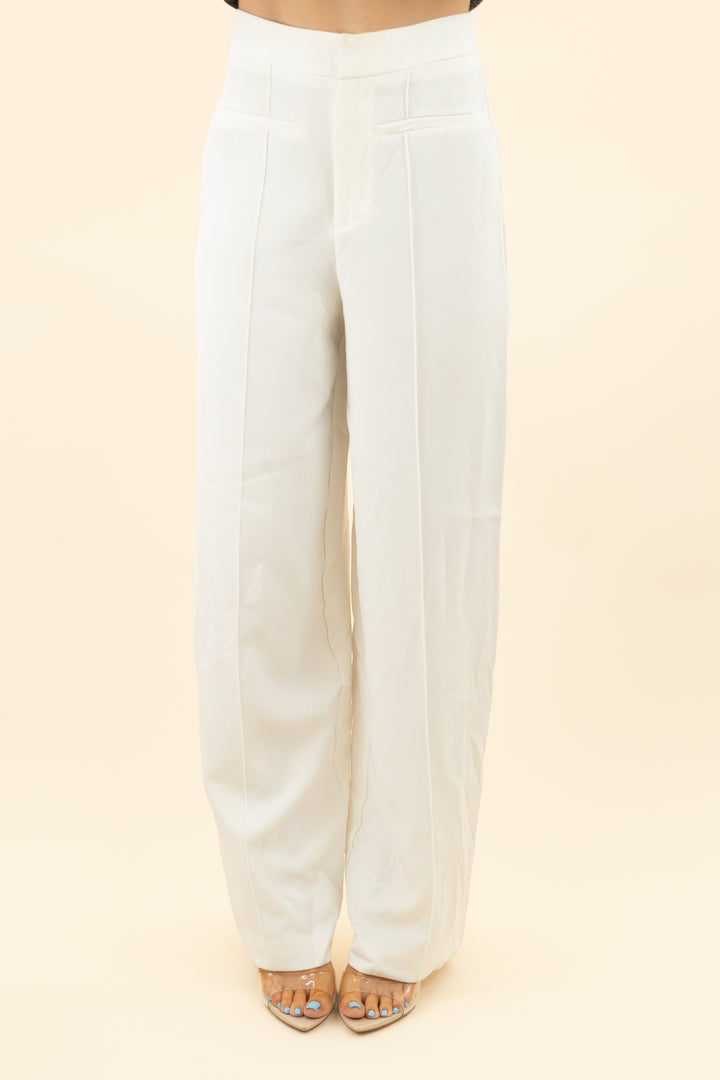 showpo white wide leg dress pants (2)