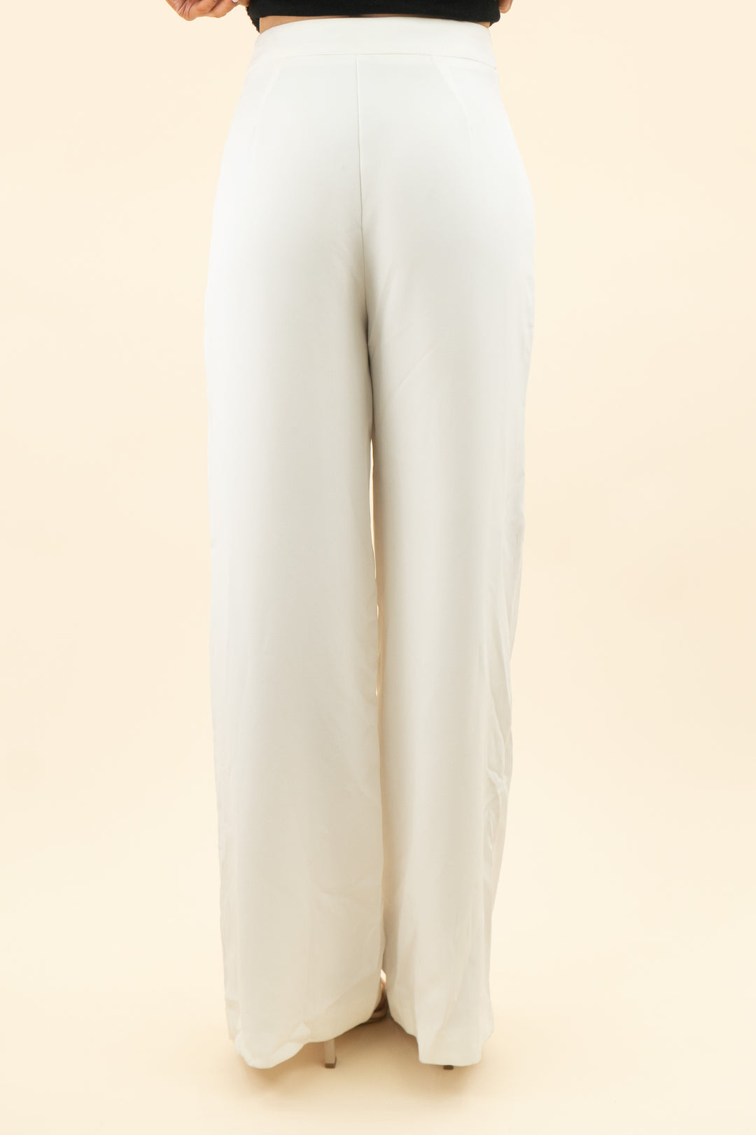 showpo white wide leg dress pants (2)