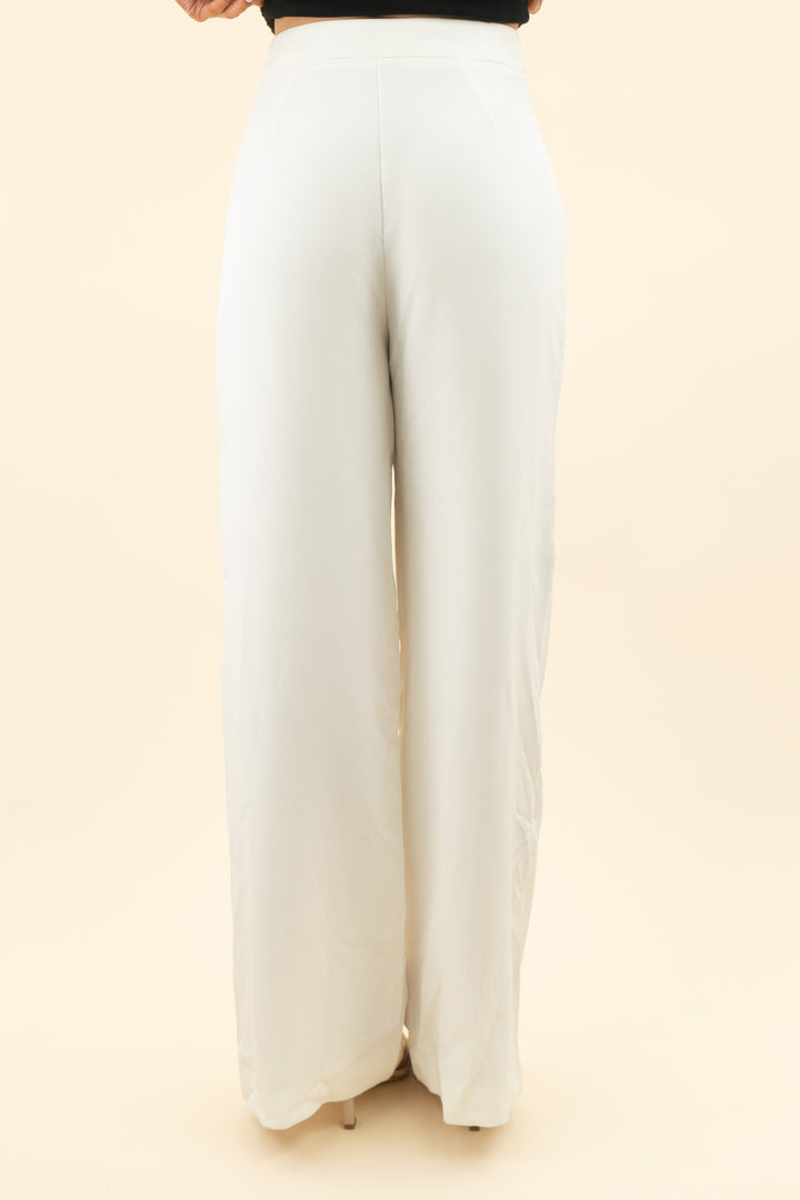 showpo white wide leg dress pants (2)