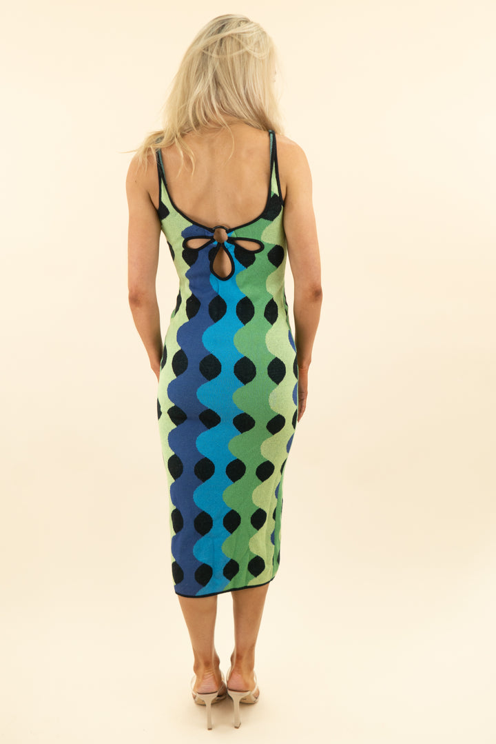 another girl blue green patterned knit sleeveless midi dress (4)