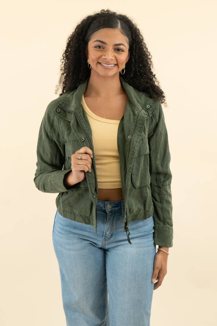 marrakech olive jacket (s; retail $234)