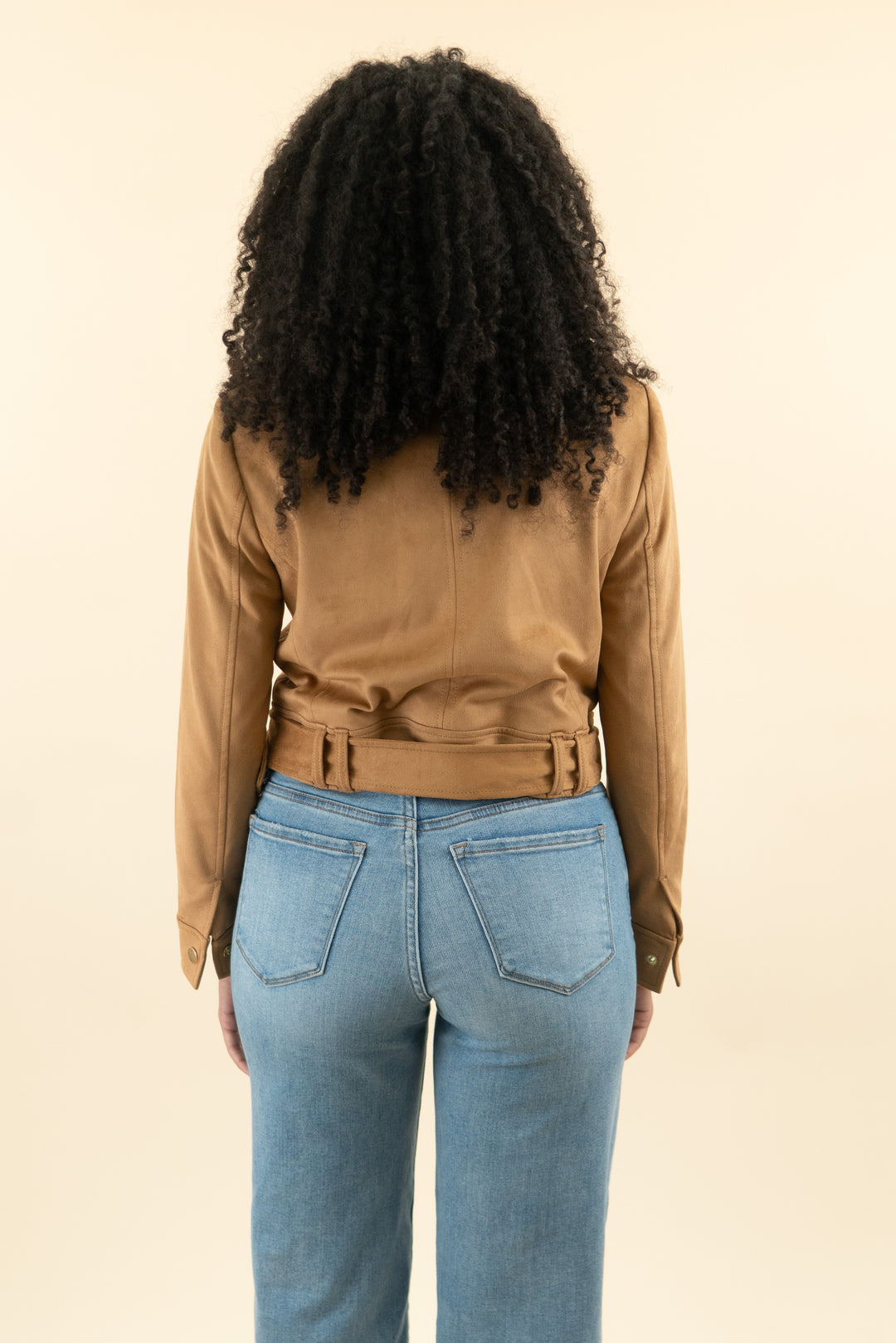 white house black market faux suede jacket (s; retail $89.99)