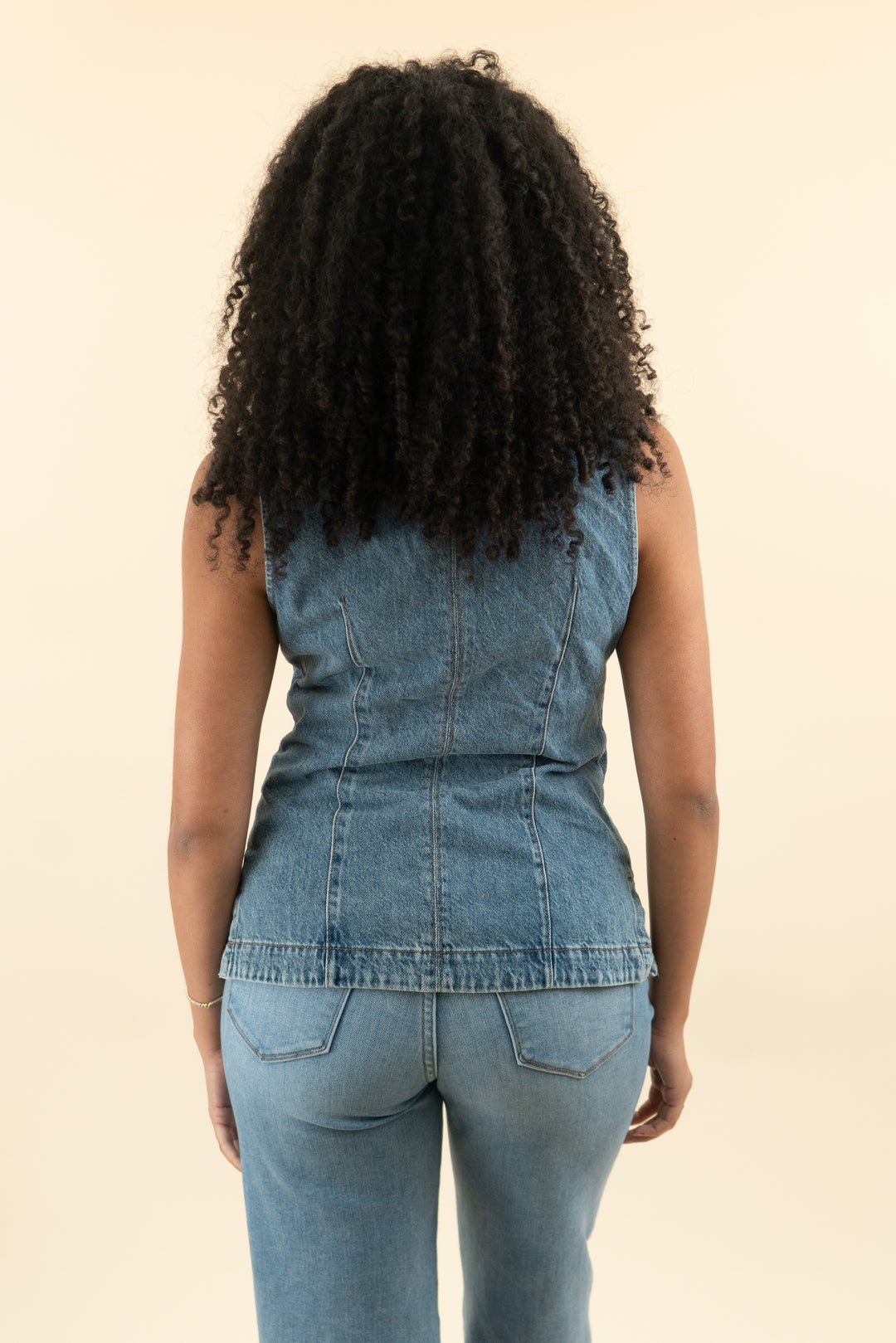 madewell denim vest (4; retail $98)