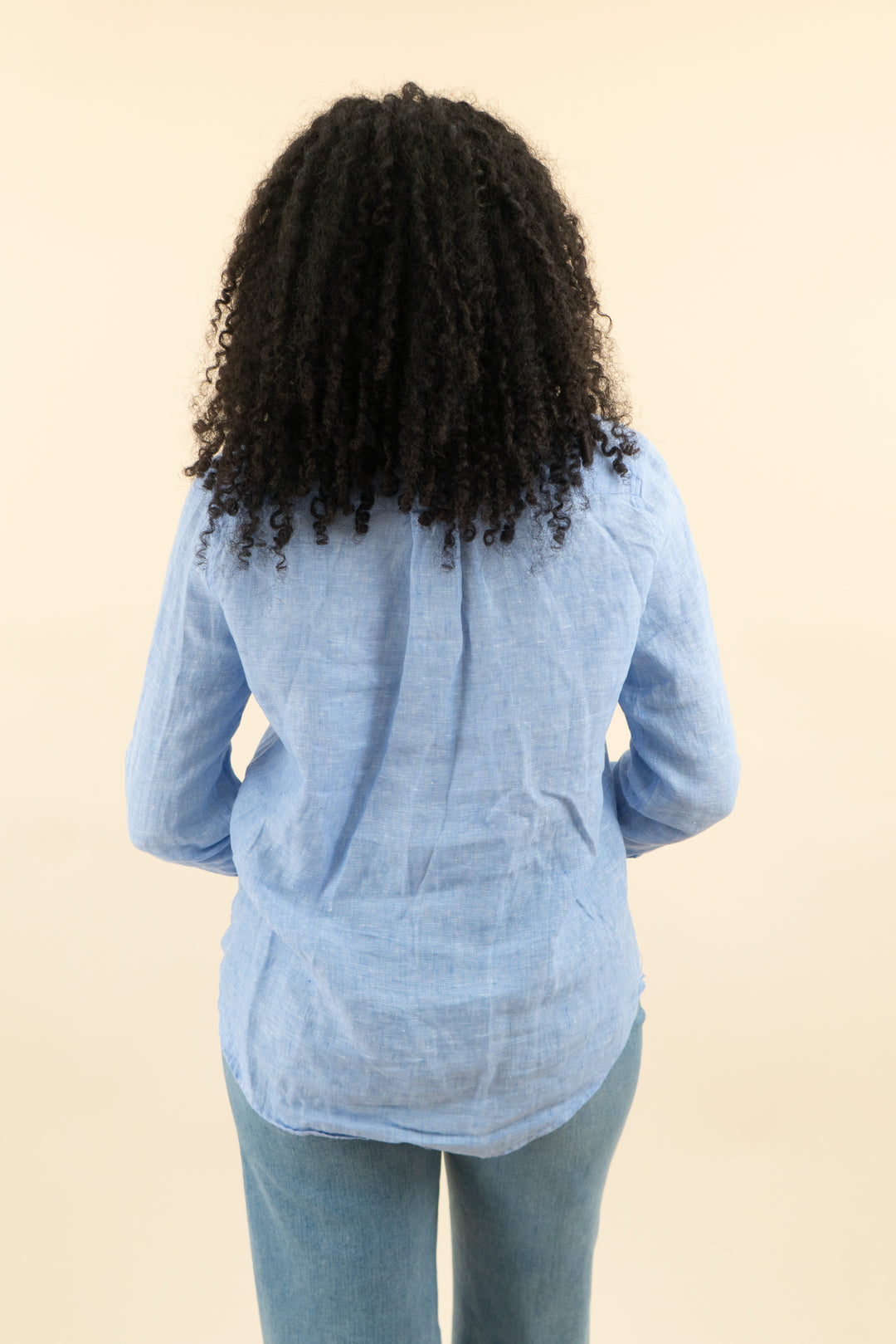 quince blue linen button down (m; retail $42)