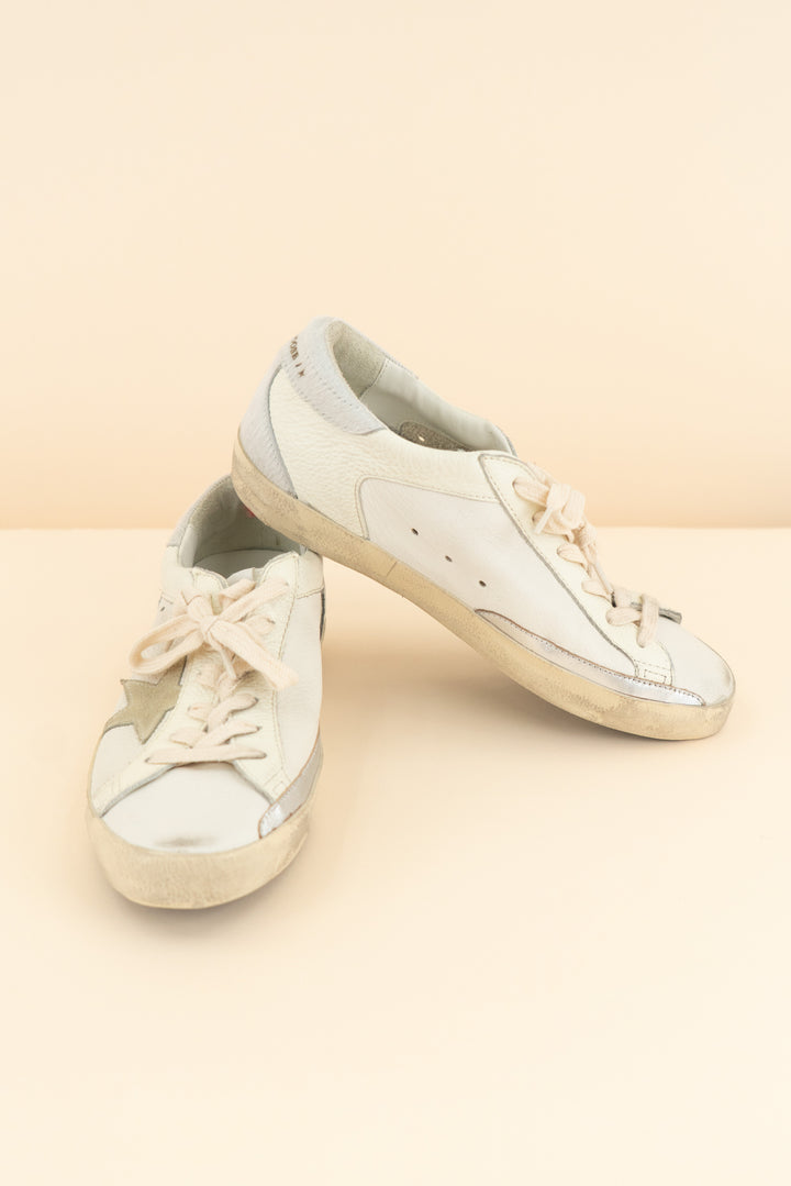 golden goose cream light pastel sneakers (38)