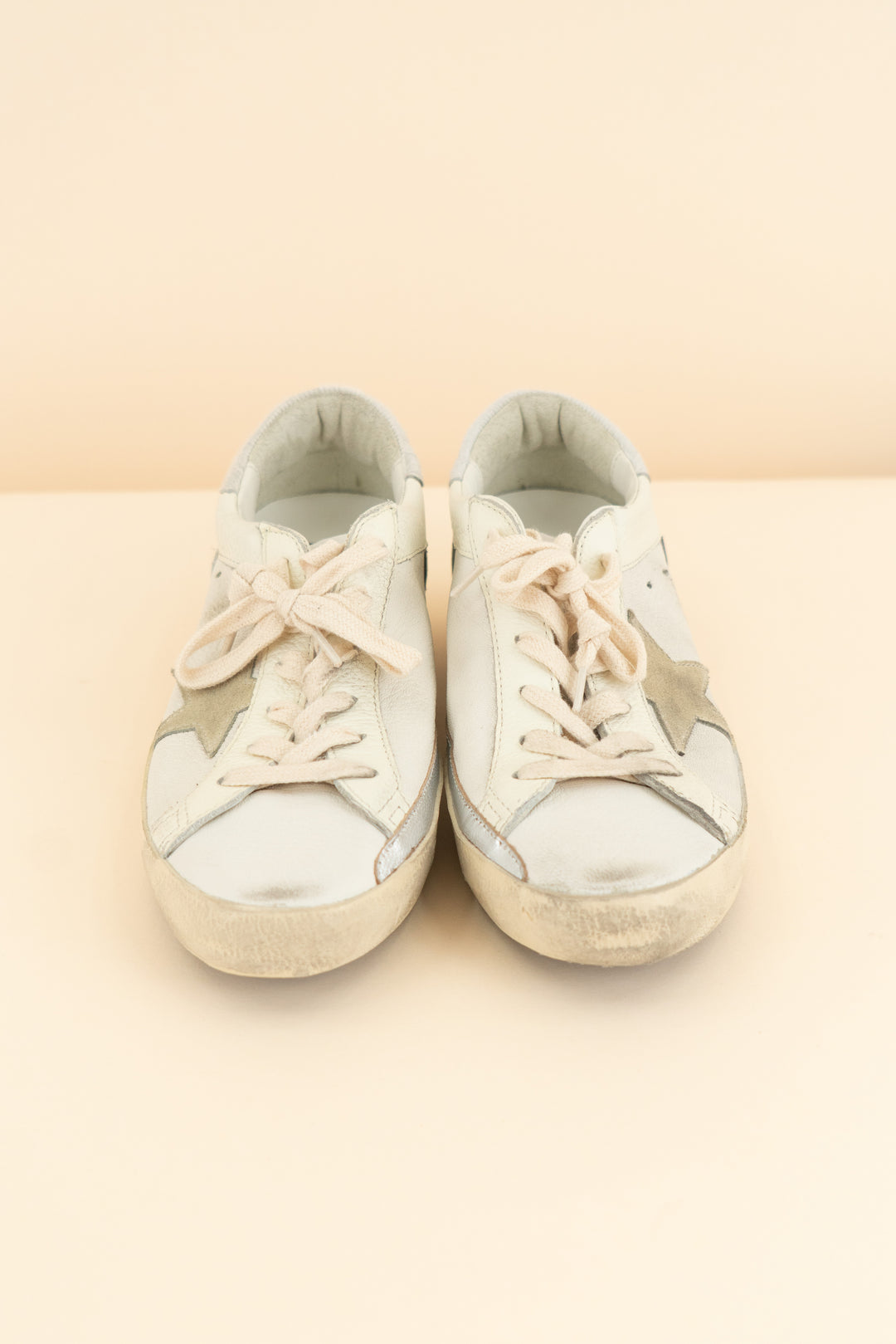 golden goose cream light pastel sneakers (38)