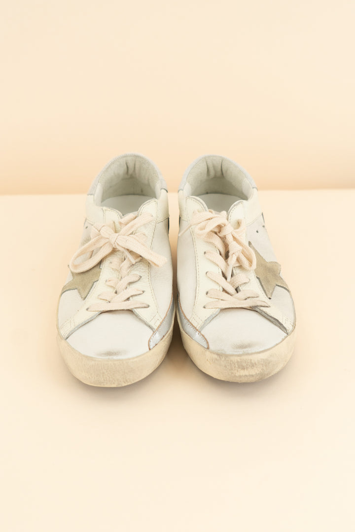 golden goose cream light pastel sneakers (38)