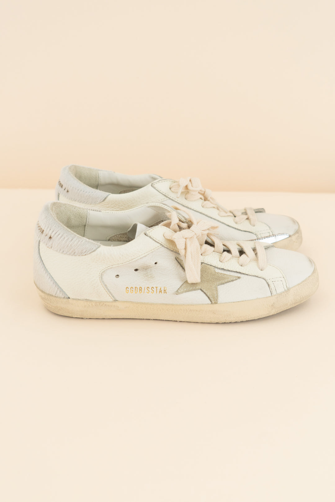 golden goose cream light pastel sneakers (38)