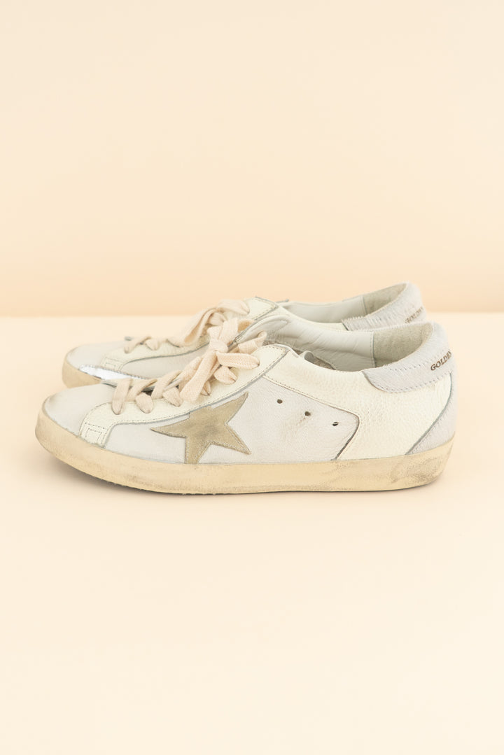 golden goose cream light pastel sneakers (38)