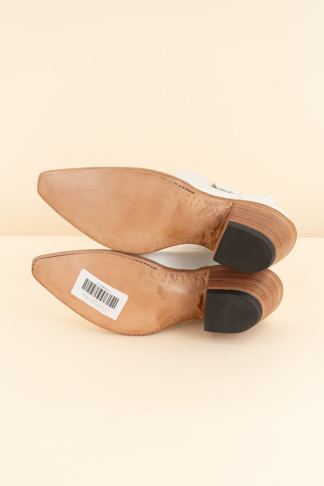 kemo sabe ivory cowgirl booties (8; retail $1000)
