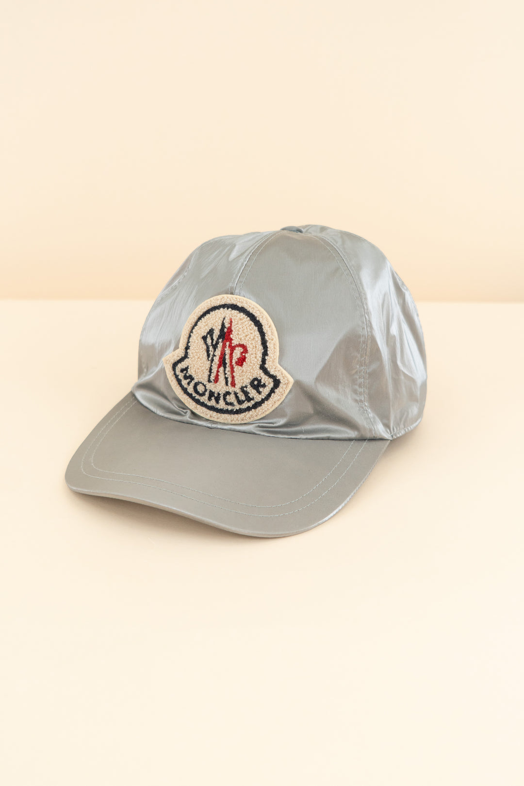 moncler silver ball cap w/ patch (os; retail $439)