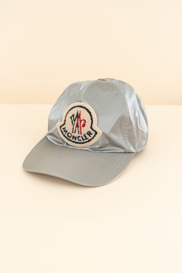 moncler silver ball cap w/ patch (os; retail $439)