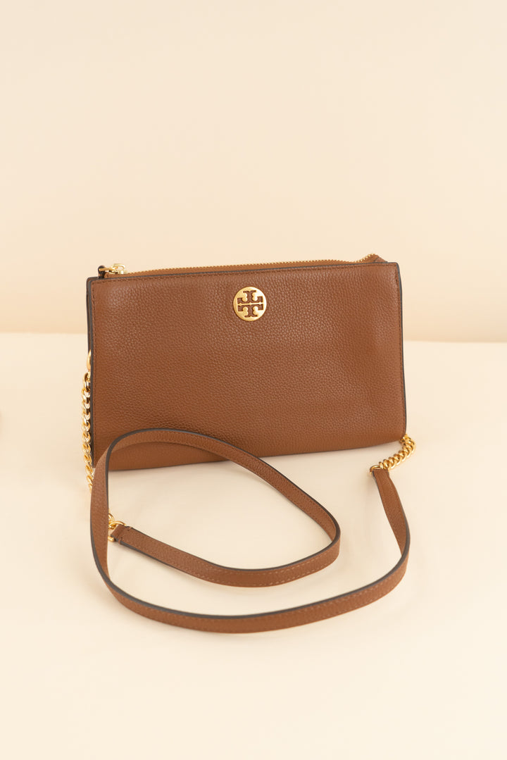 tory burch camel crossbody bag w/ chain nwot (os; retail $495)