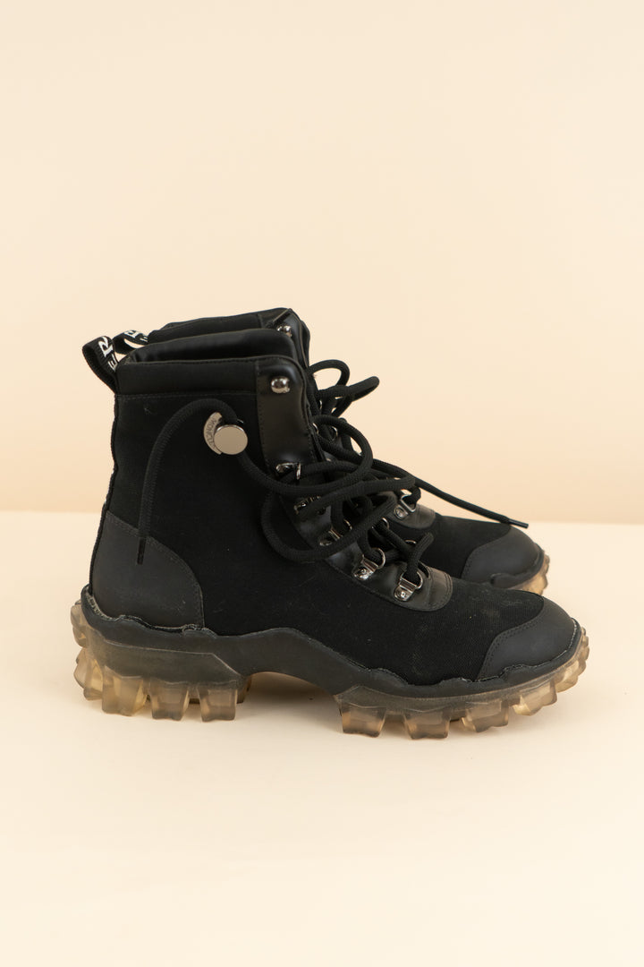 moncler black lace up hiking boots (36.5; retail $695)