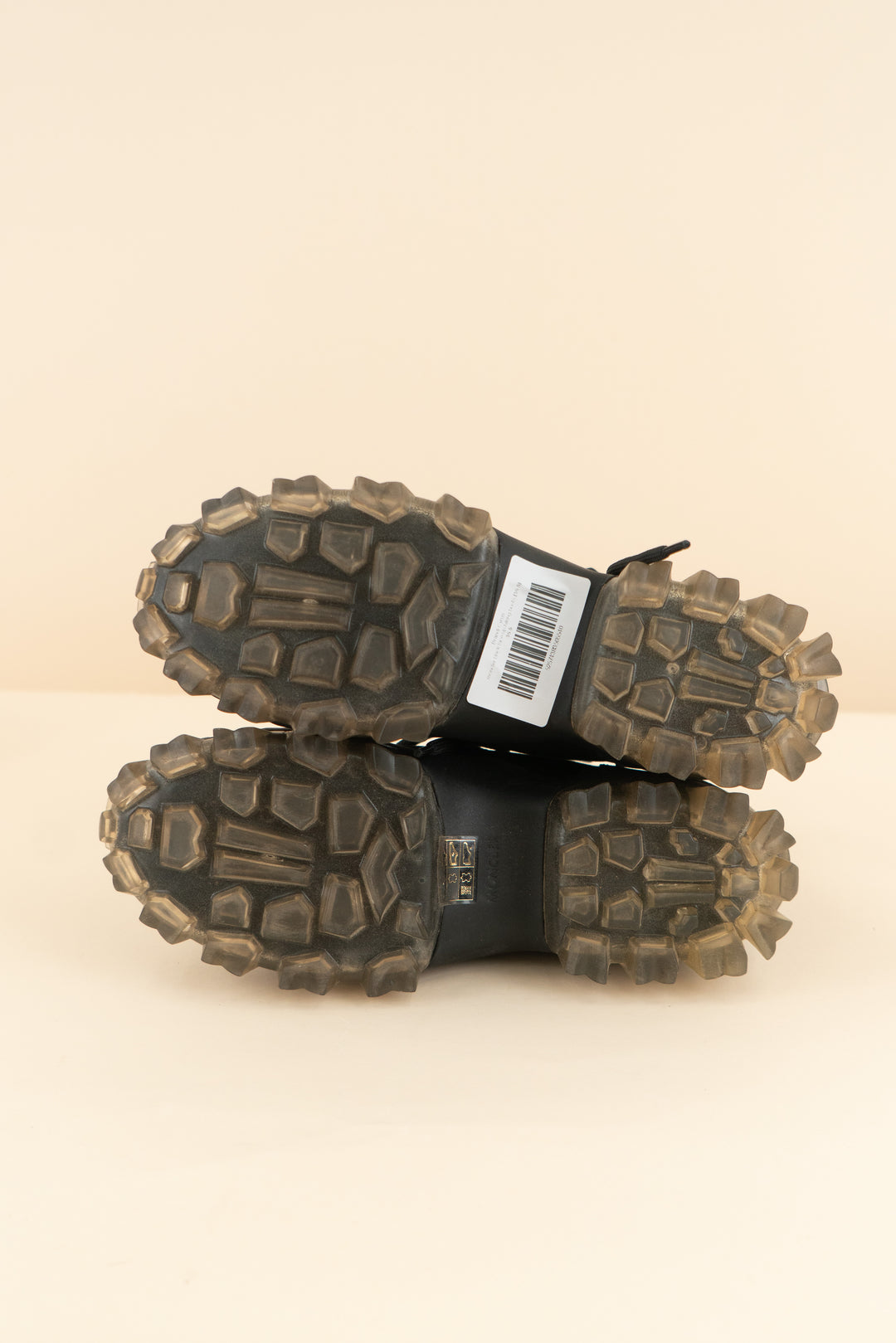 moncler black lace up hiking boots (36.5; retail $695)