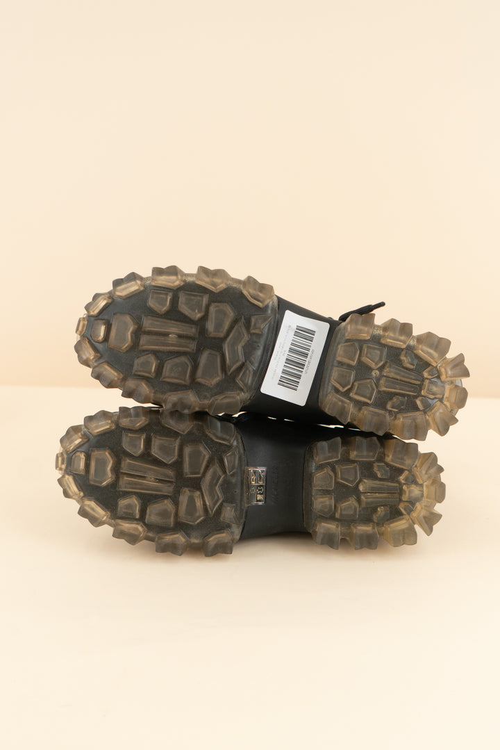 moncler black lace up hiking boots (36.5; retail $695)
