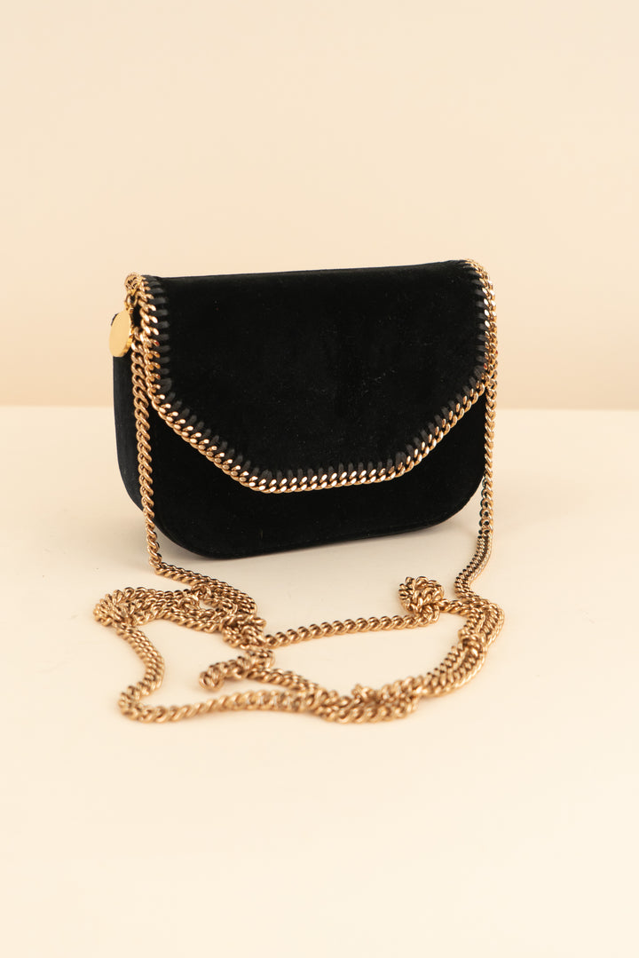 Stella McCartney Black Velvet Mini Bag (retail $1,285)