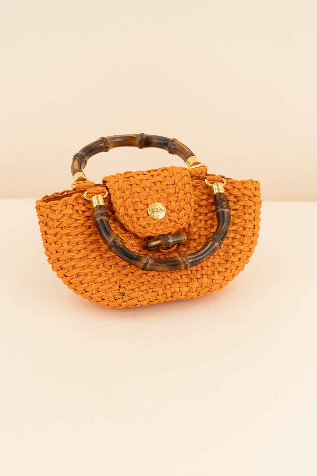 Fendi Woven Bag with Bamboo Handles (retail $1,450)