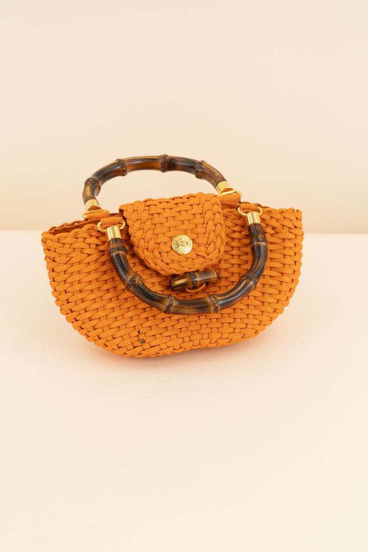 Fendi Woven Bag with Bamboo Handles (retail $1,450)