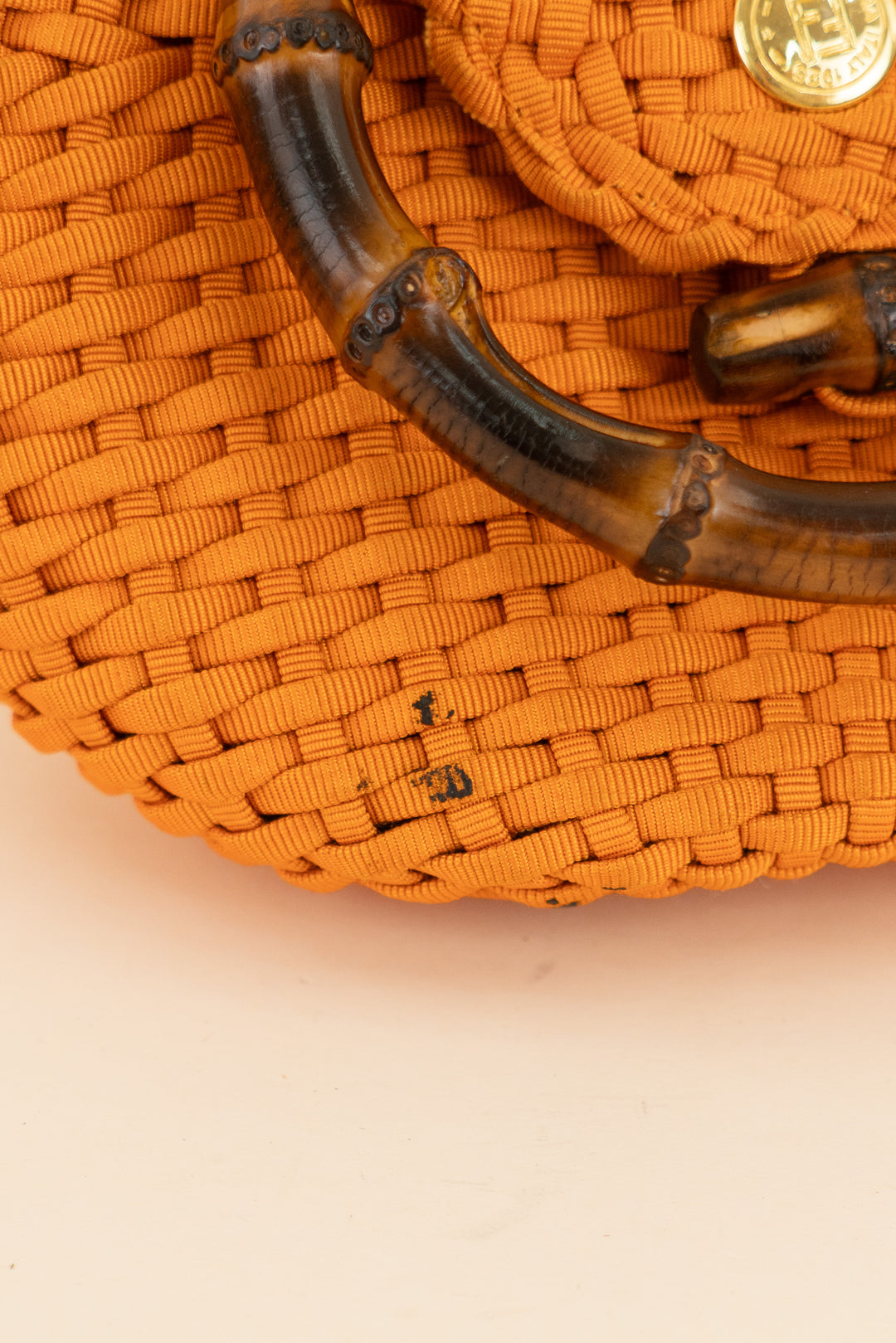 Fendi Woven Bag with Bamboo Handles (retail $1,450)