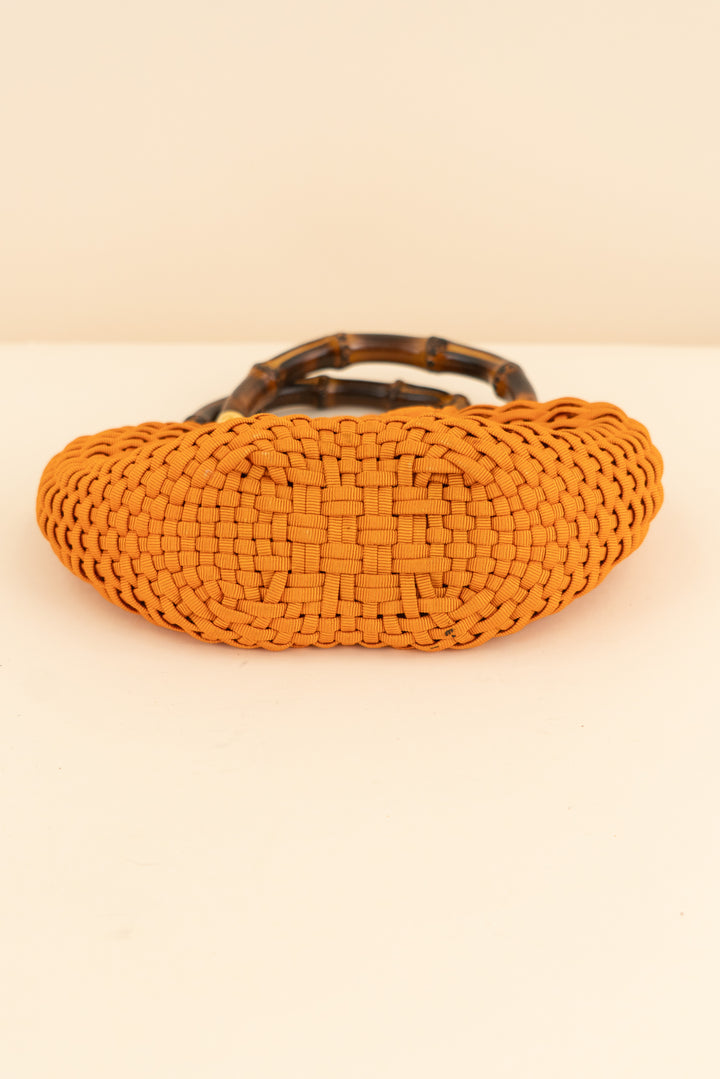 Fendi Woven Bag with Bamboo Handles (retail $1,450)