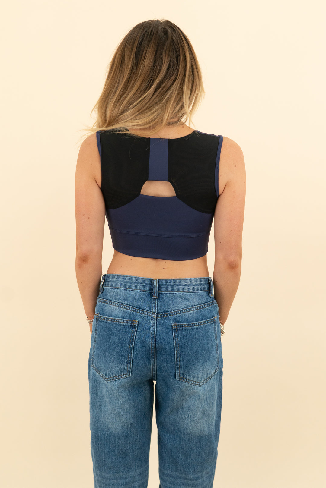 forme navy blue sports bra (s; retail $188)