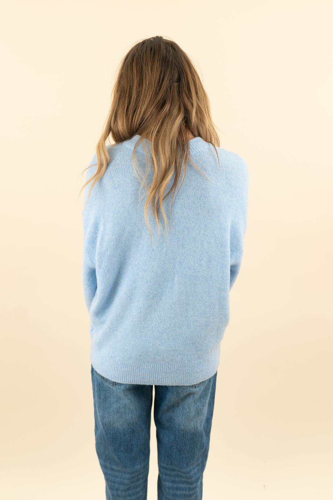 h&m baby blue long sleeve sweater (xs; retail $30)