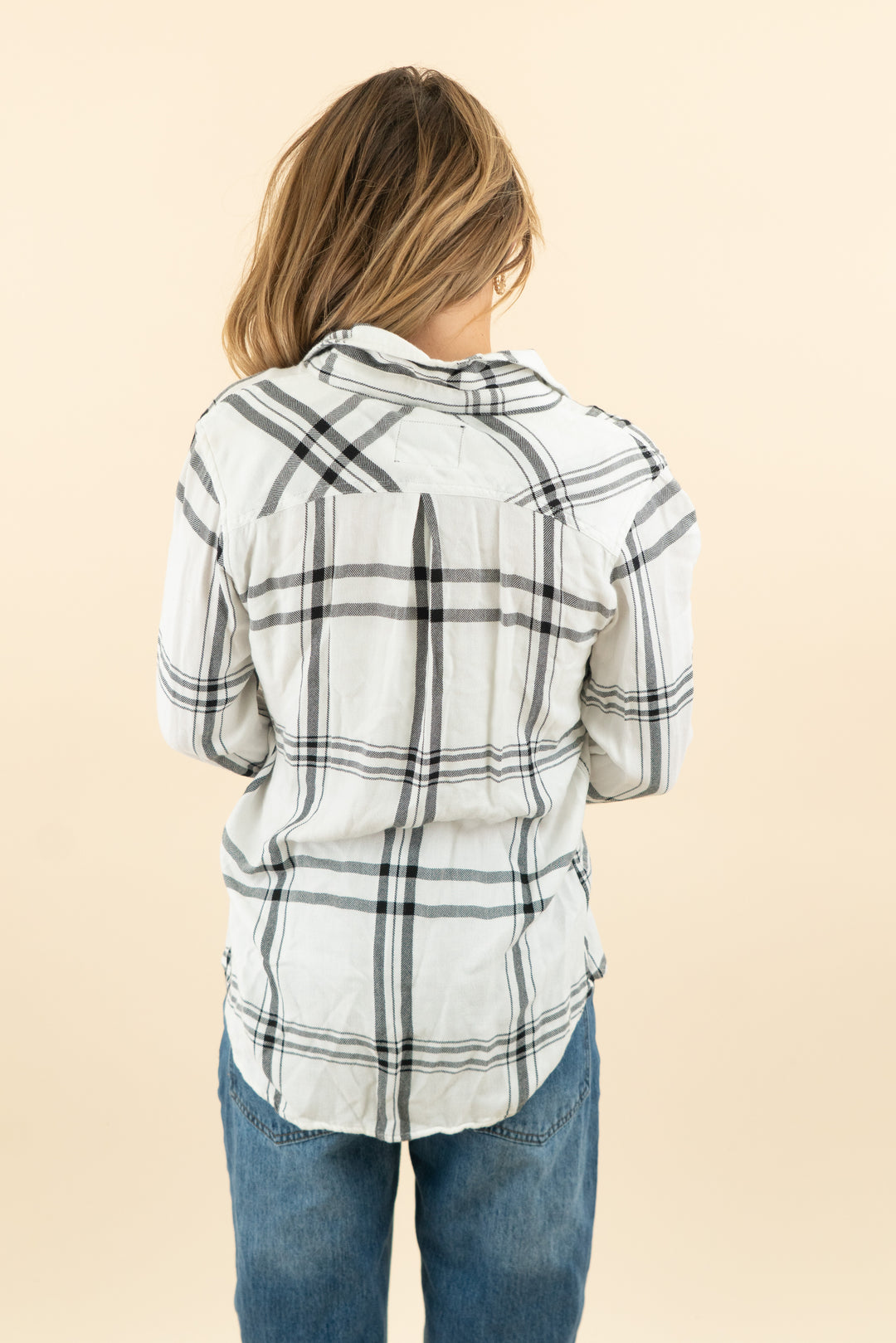 rails white & black plaid button up (s; retail $188)