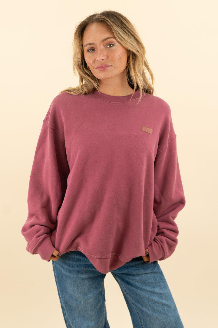 set active maroon crewneck sweatshirt (s; retail $108)
