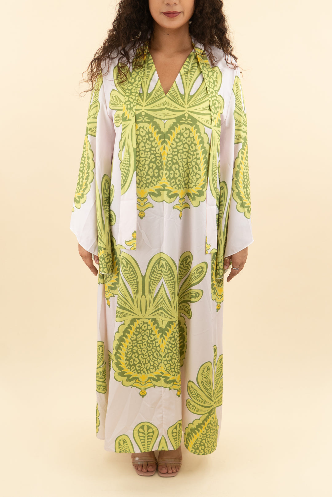 green & blush kaftan (l; retail $79)