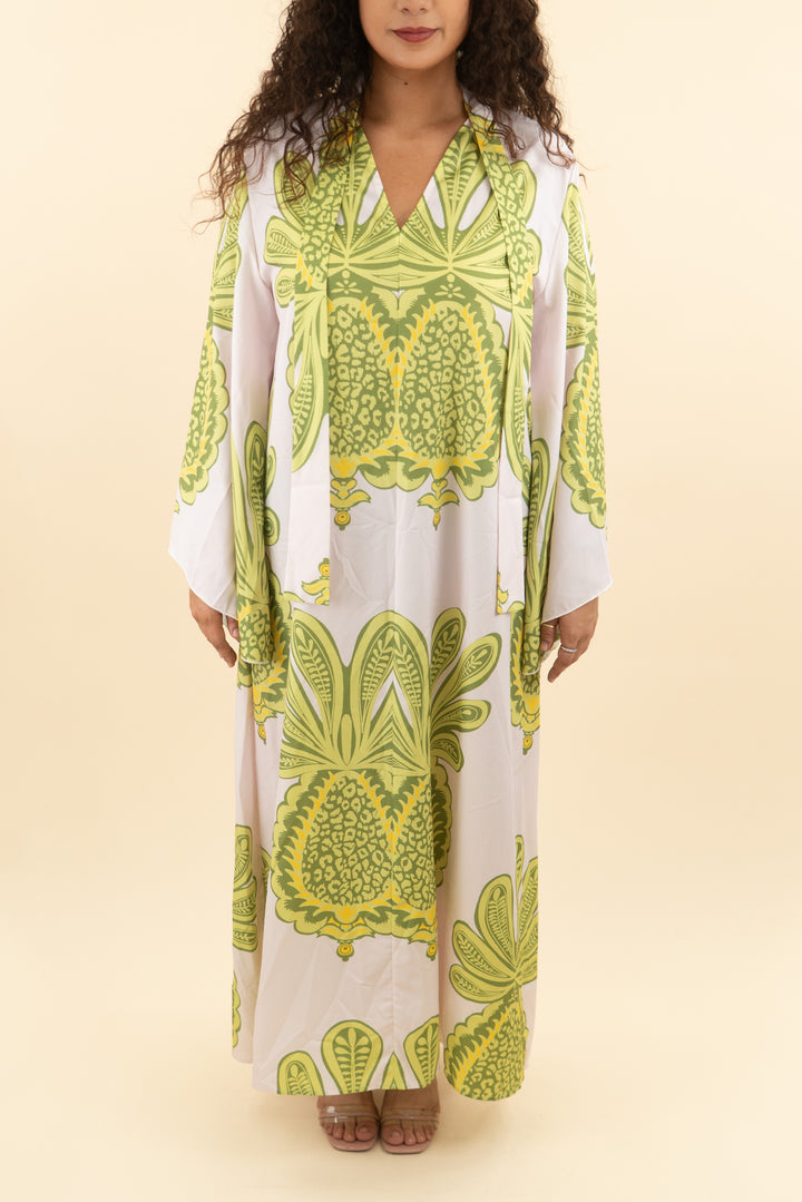 green & blush kaftan (l; retail $79)