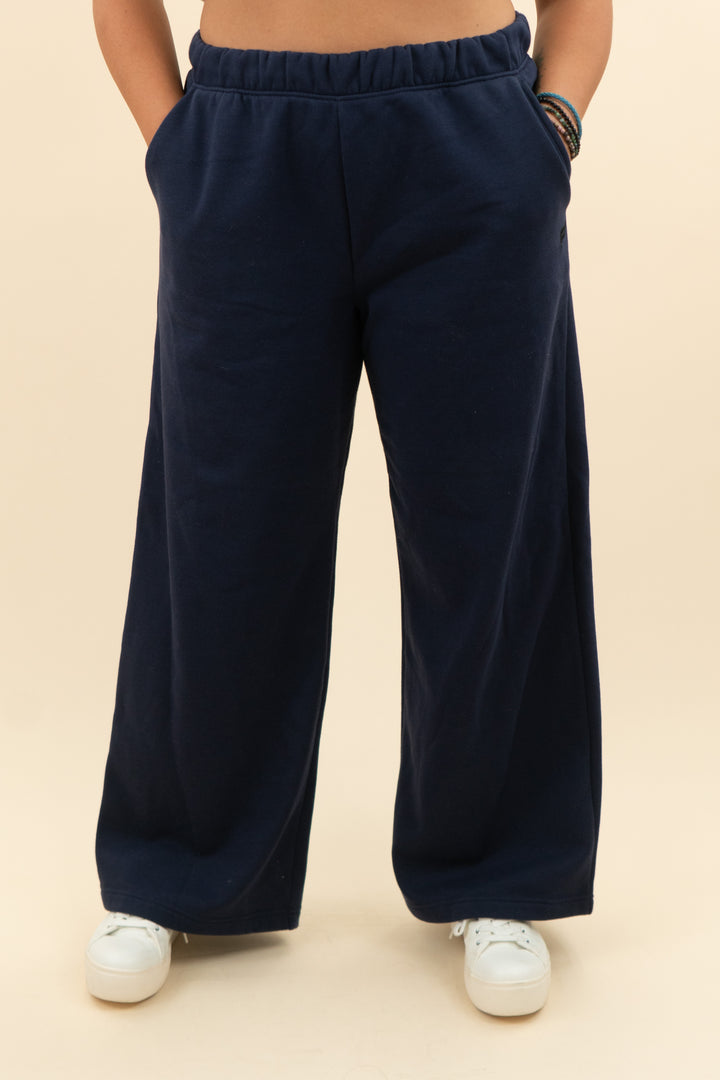 fabletics navy sweatpants (l; retail $104)